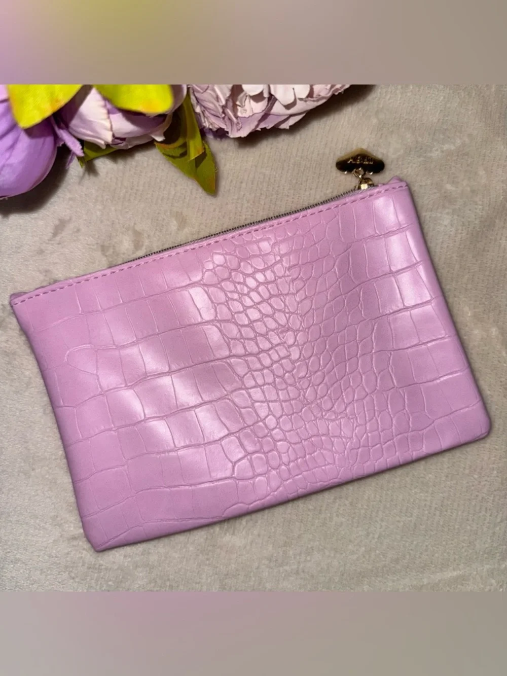 3 for $16 - NEW Ipsy Pink Crocodile Embossed Cosmetic Bag